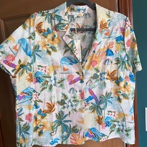Women’s Tropical Floral Summer shirt 🌴🏖️☀️